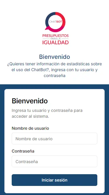 Screenshot of project Chatbot Presupuestos para la igualdad - ONU Mujeres